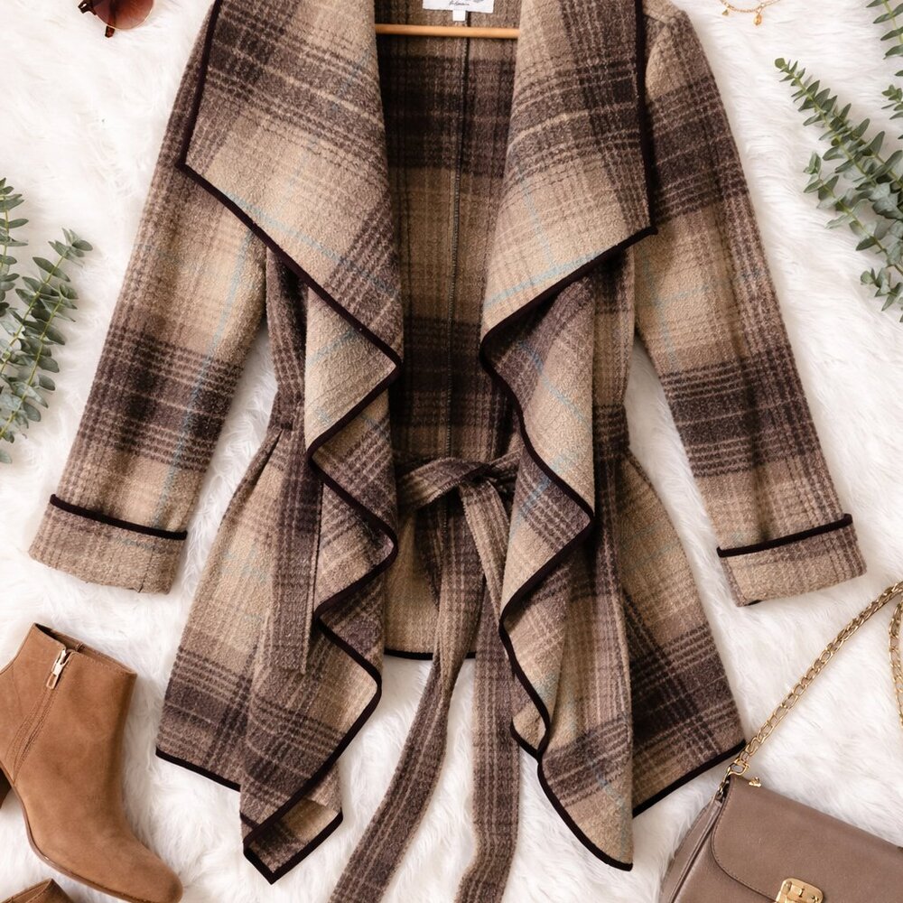 Tasha Polizzi Collection Western Style Coat w/Belt-Large